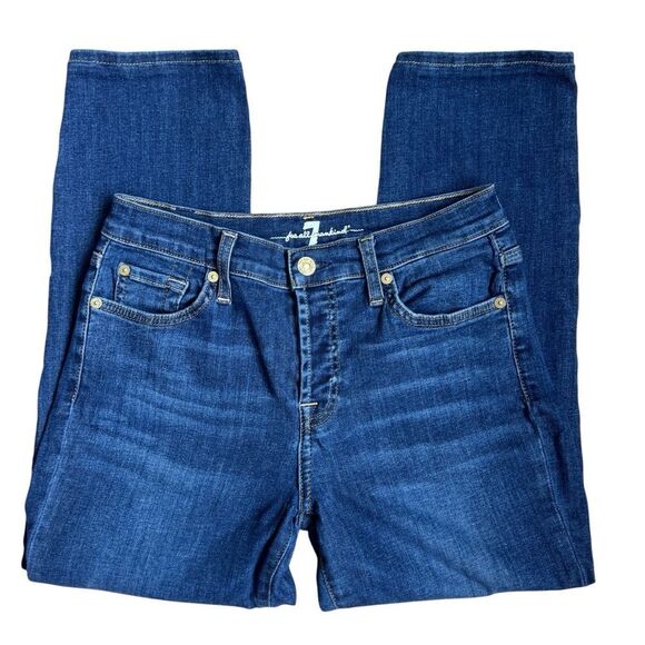 7 For All Mankind Blue Denim Jeans Size 24 - Picture 5 of 9